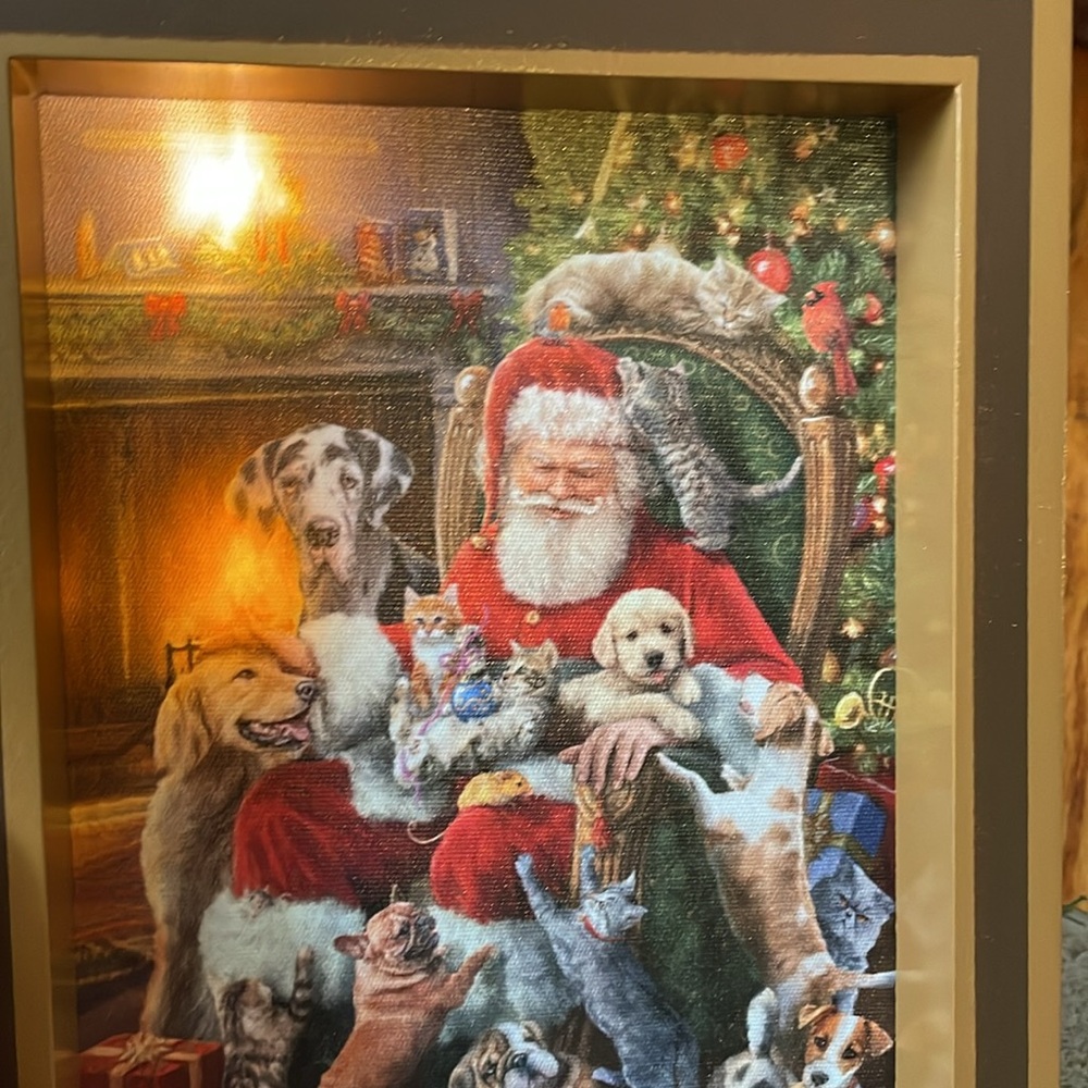 Holiday Keepsake Lighted Canvas Shadow Box - Picture 3 of 12
